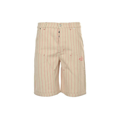 Dior 25ss embroidered letter striped denim shorts