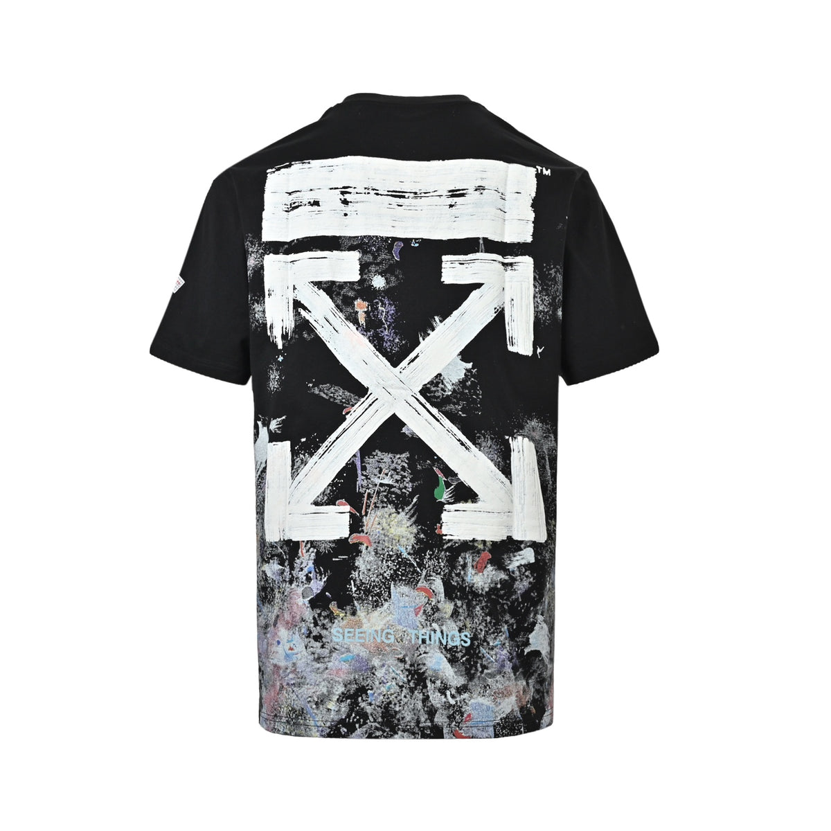 OFF WHITE starry sky fireworks splash ink arrow short sleeves