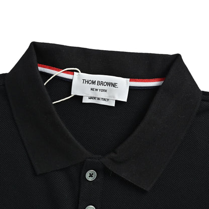 Thom Browne/Thom Brown vertical striped webbing Polo short sleeves