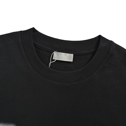 Dior rendered letter embroidery short sleeves