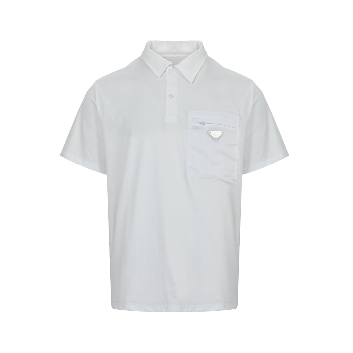 Prada triangle zipper pocket Polo short sleeves