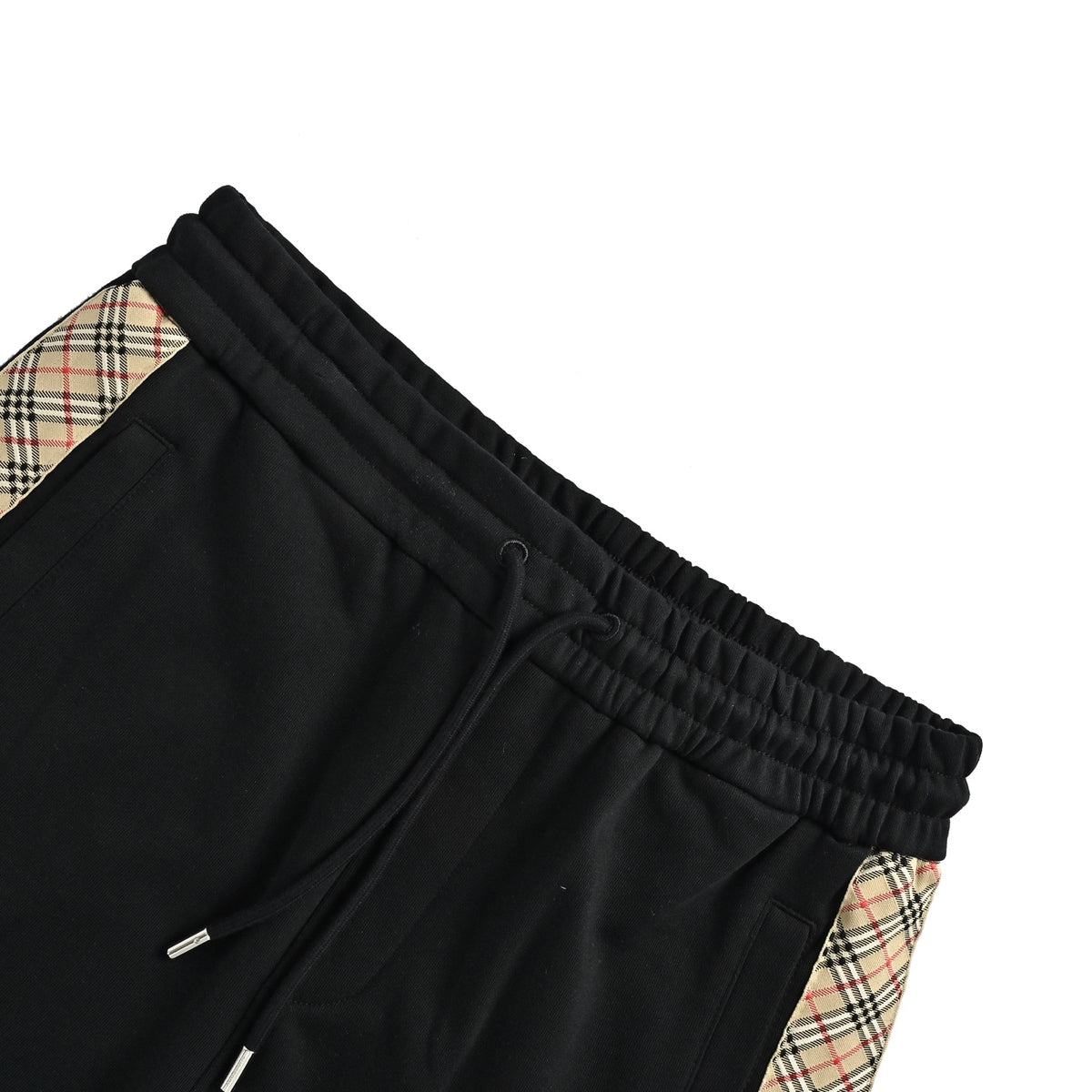 Burberry 26ss side plaid embroidered war horse shorts