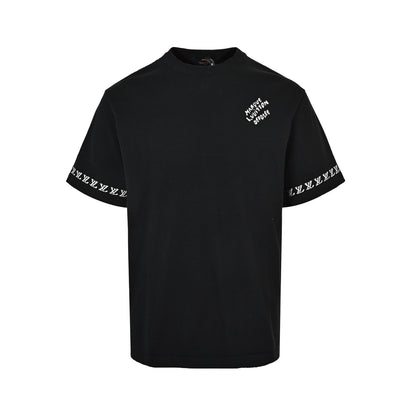Louis Vuitton Louis Vuitton jacquard knitted short sleeves with logo on cuffs and small letters