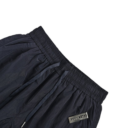 Balenciaga metal patch logo letter embroidered shorts