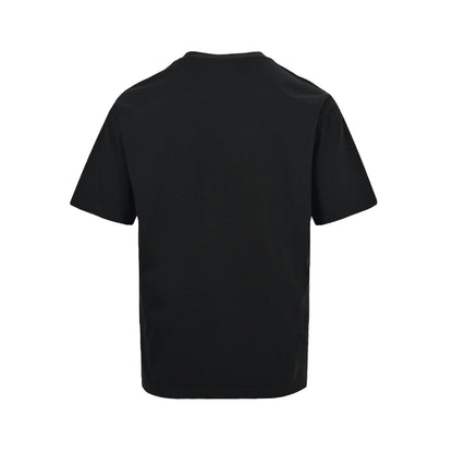 Loewe/Luoyiwei 26ss contrasting logo embroidered short sleeves