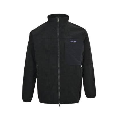 Patagonia logo breathable and wear-resistant zipper stand collar jacket
