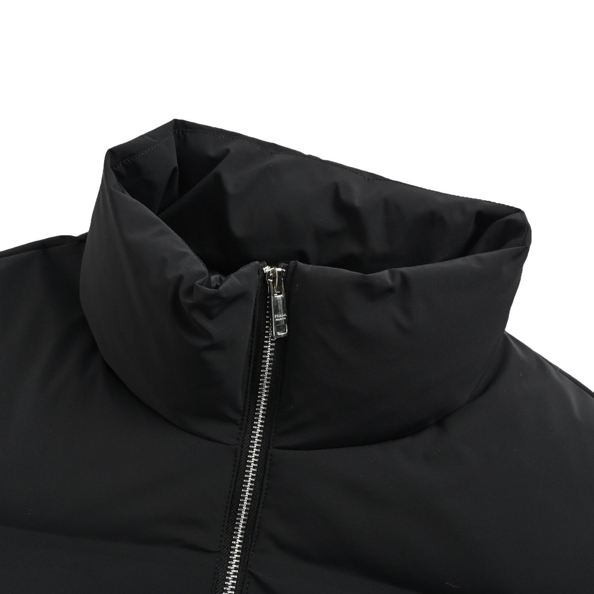 Prada triangle stand collar down jacket