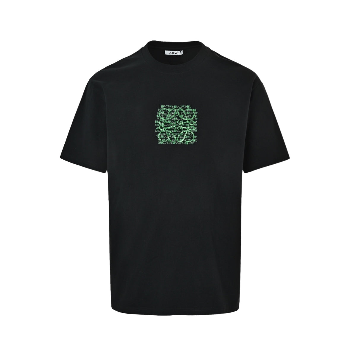 Loewe/Luo Yiwei limited geometric colorful sequin embroidered short sleeves