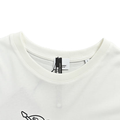 Burberry war horse print round neck short sleeves