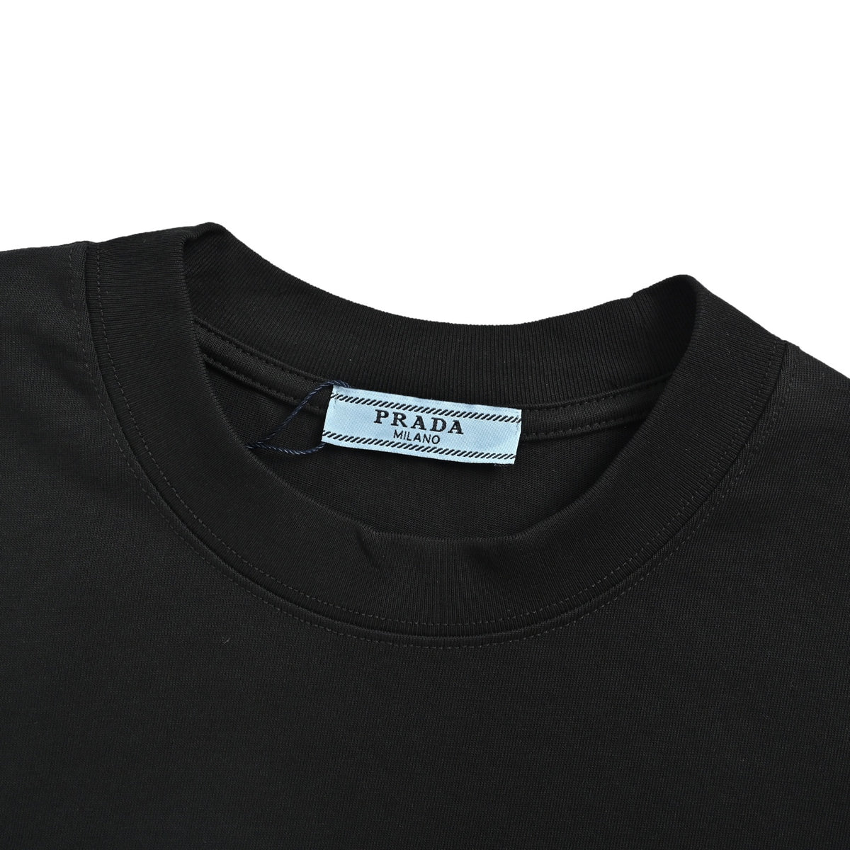 Prada blue logo printed short sleeves