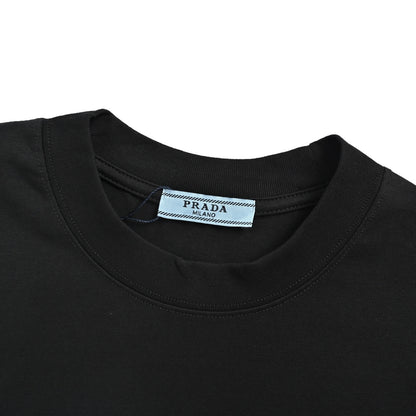 Prada blue logo printed short sleeves