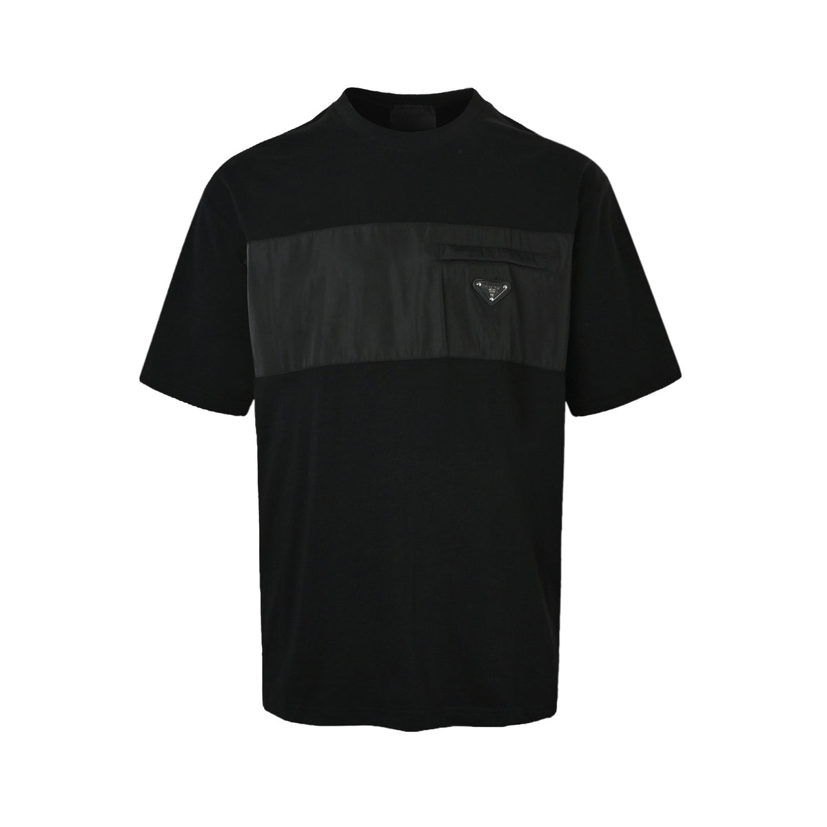Prada 25ss patch pocket splicing short sleeves