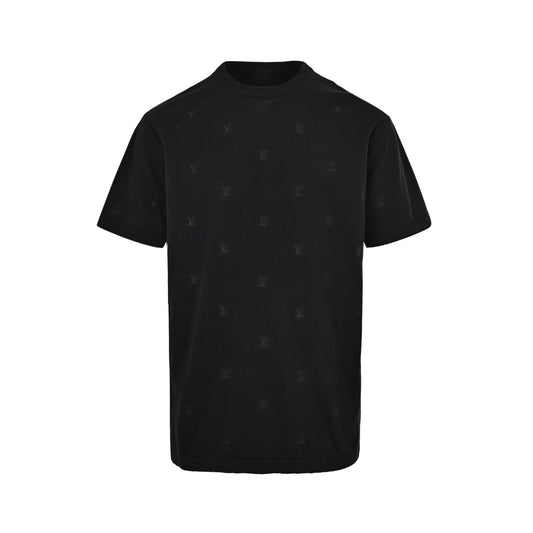 LouisVuitton/Louis Vuitton small letter embroidered knitted short sleeves