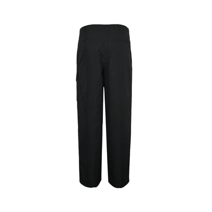Dior black cotton blend twill cargo pocket casual trousers
