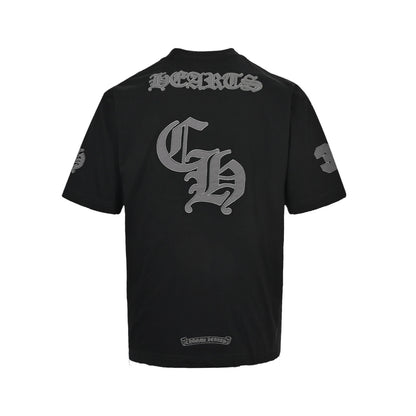 Chrome Hearts/Chrome Heart 26ss Sanskrit letter patch embroidered short sleeves