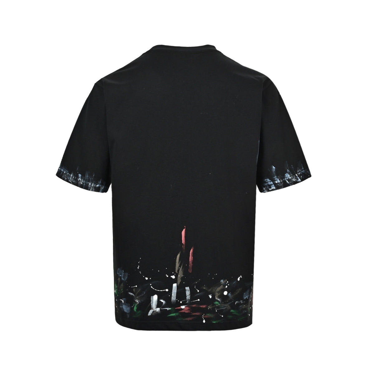 Balenciaga circle embroidered hand-painted graffiti printed short-sleeves