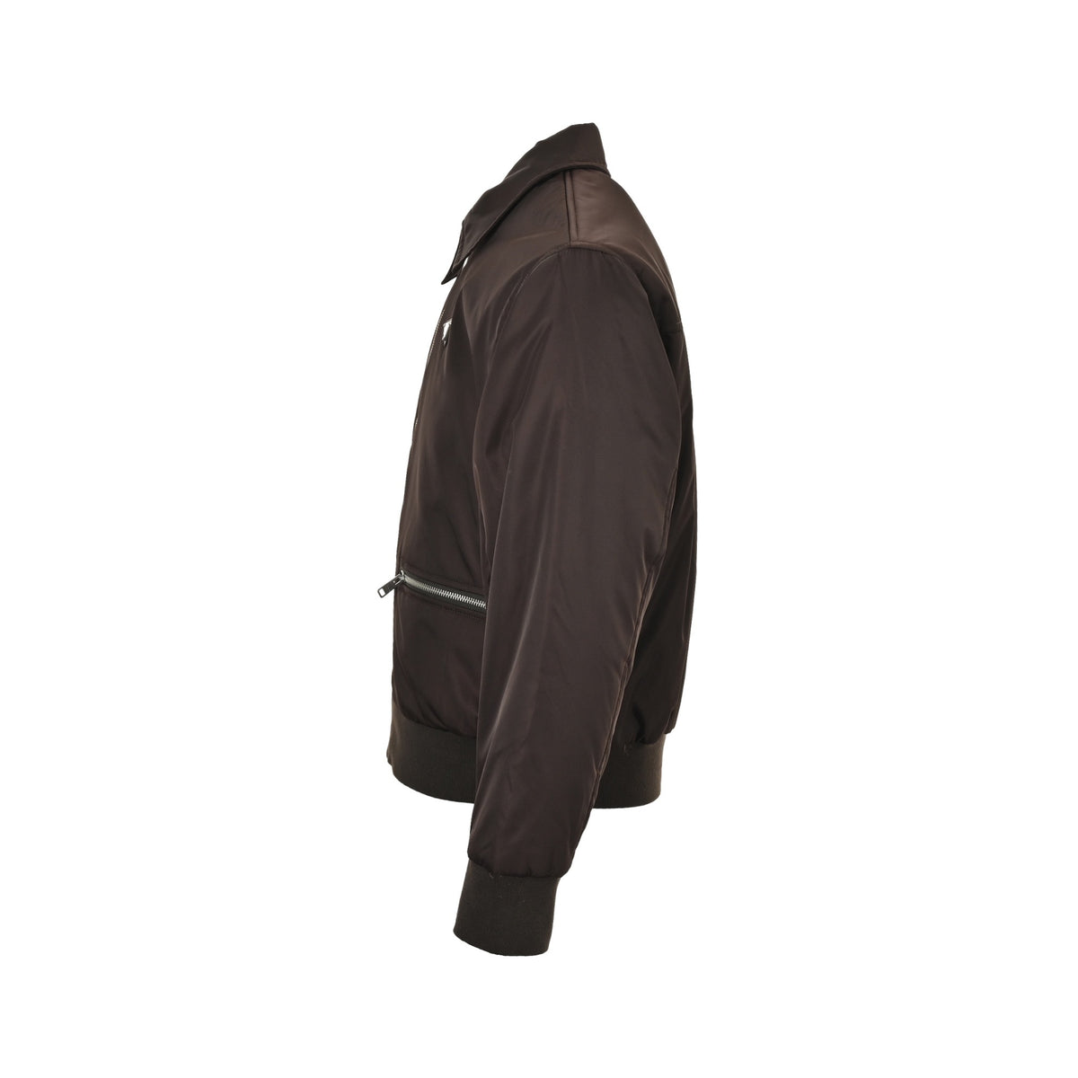Prada 25Fw triangle logo zipper pocket cotton bomber jacket