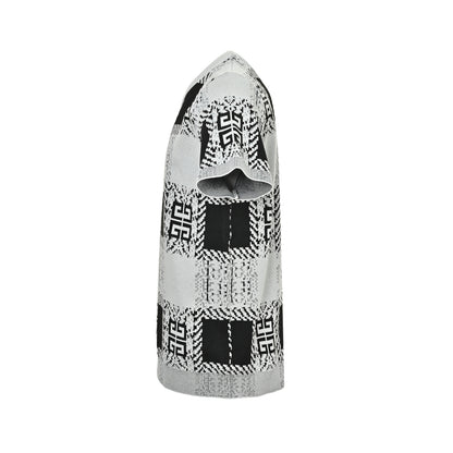 GIVENCHY all-over lattice jacquard knitted short sleeves