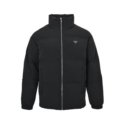 Prada triangle stand collar down jacket