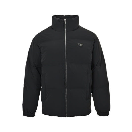 Prada triangle stand collar down jacket