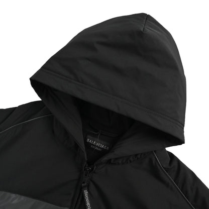 Balenciaga/Balanciaga reflective logo parka hooded jacket