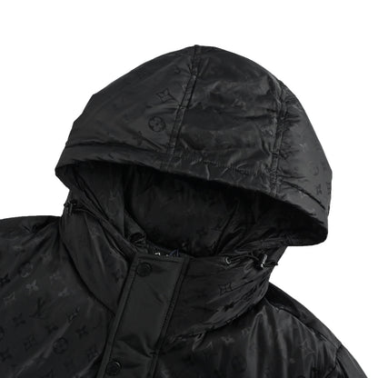 Louis Vuitton presbyopic patchwork hooded down jacket
