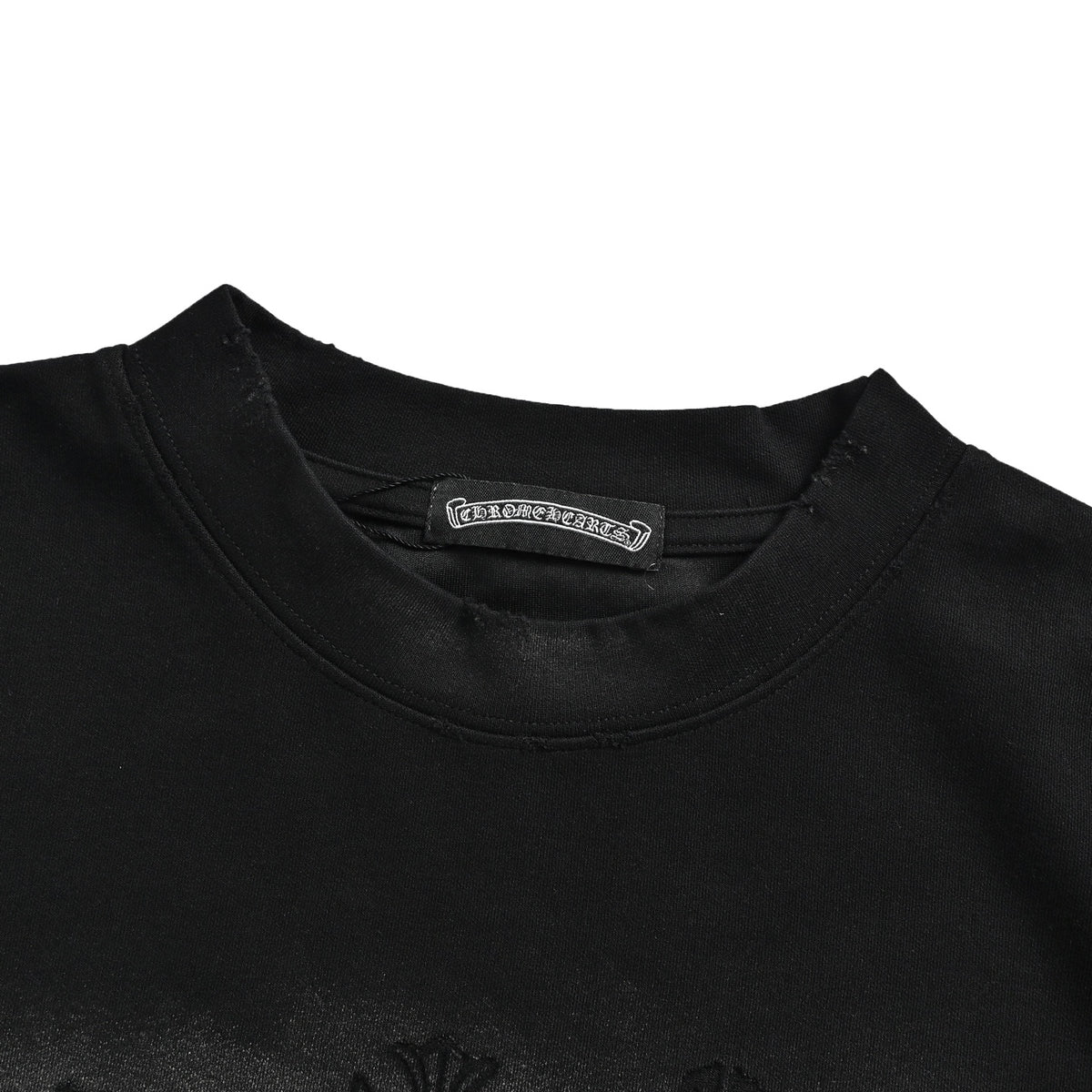 Chrome Hearts Fully Printed Logo Laser Destruction Washed Short Sleeves