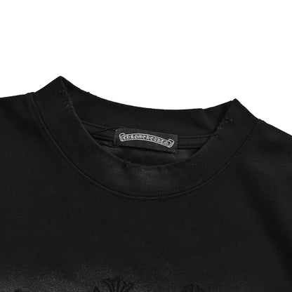 Chrome Hearts Fully Printed Logo Laser Destruction Washed Short Sleeves