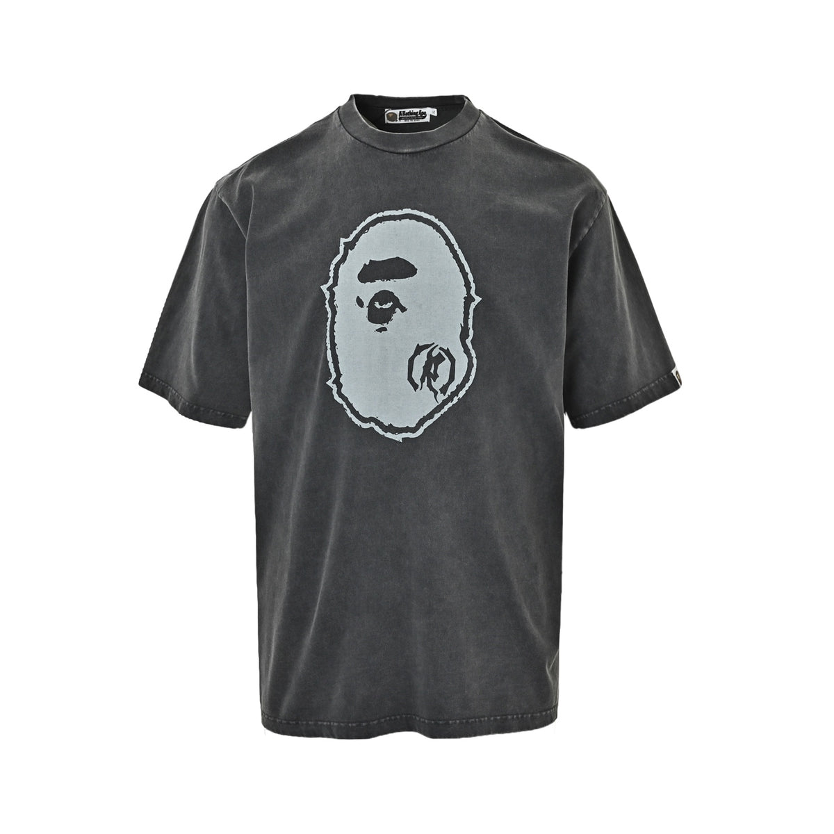 BAPE cut ape head washed short sleeves
