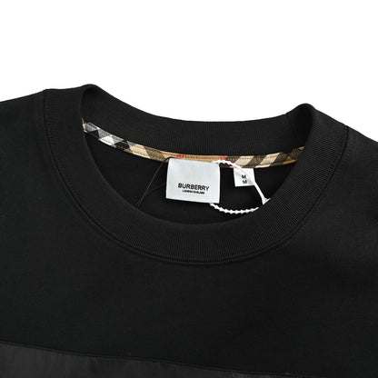 Burberry plaid pocket nylon splicing short sleeves