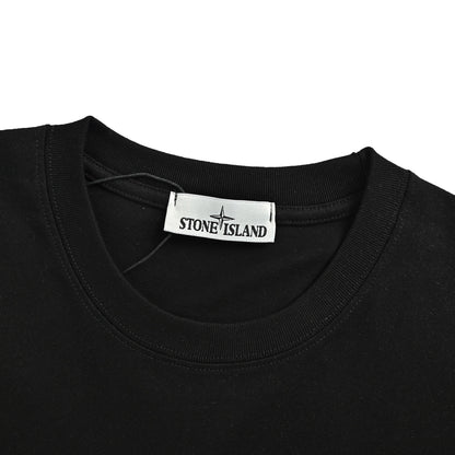 Stone Island compass coordinates printed short-sleeved shirt