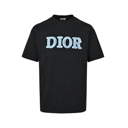 Dior plush letter logo short sleeves