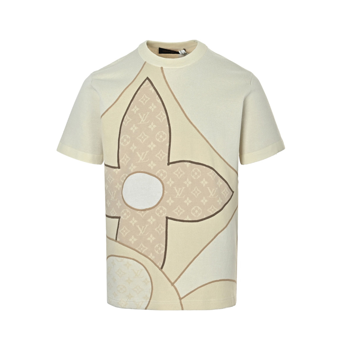 Louis Vuitton presbyopia four-leaf clover jacquard knitted short sleeves