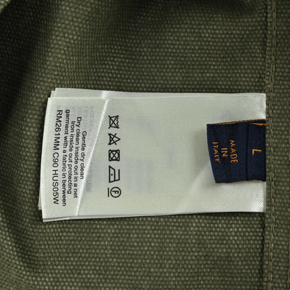 Louis Vuitton green all-over printed work shirt jacket