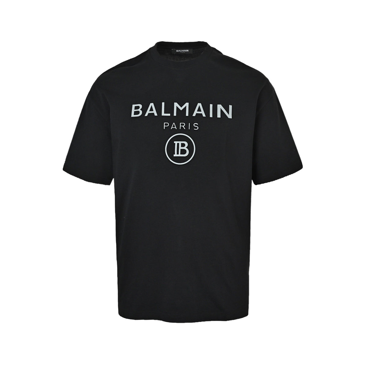 BALMAIN 26ss three-dimensional embossed letter short sleeves