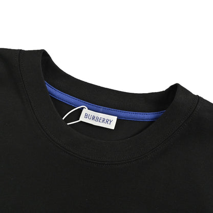 Burberry 24ss blue war horse embroidered small label short sleeves