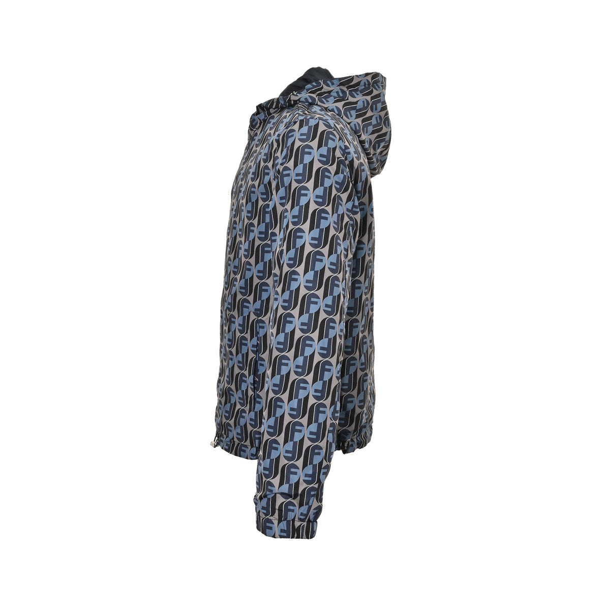Fendi 25Fw full-print logo reversible hooded jacket