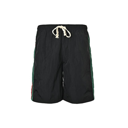 Gucci 25ss side red and green webbing beach shorts