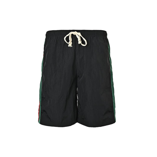 Gucci 25ss side red and green webbing beach shorts