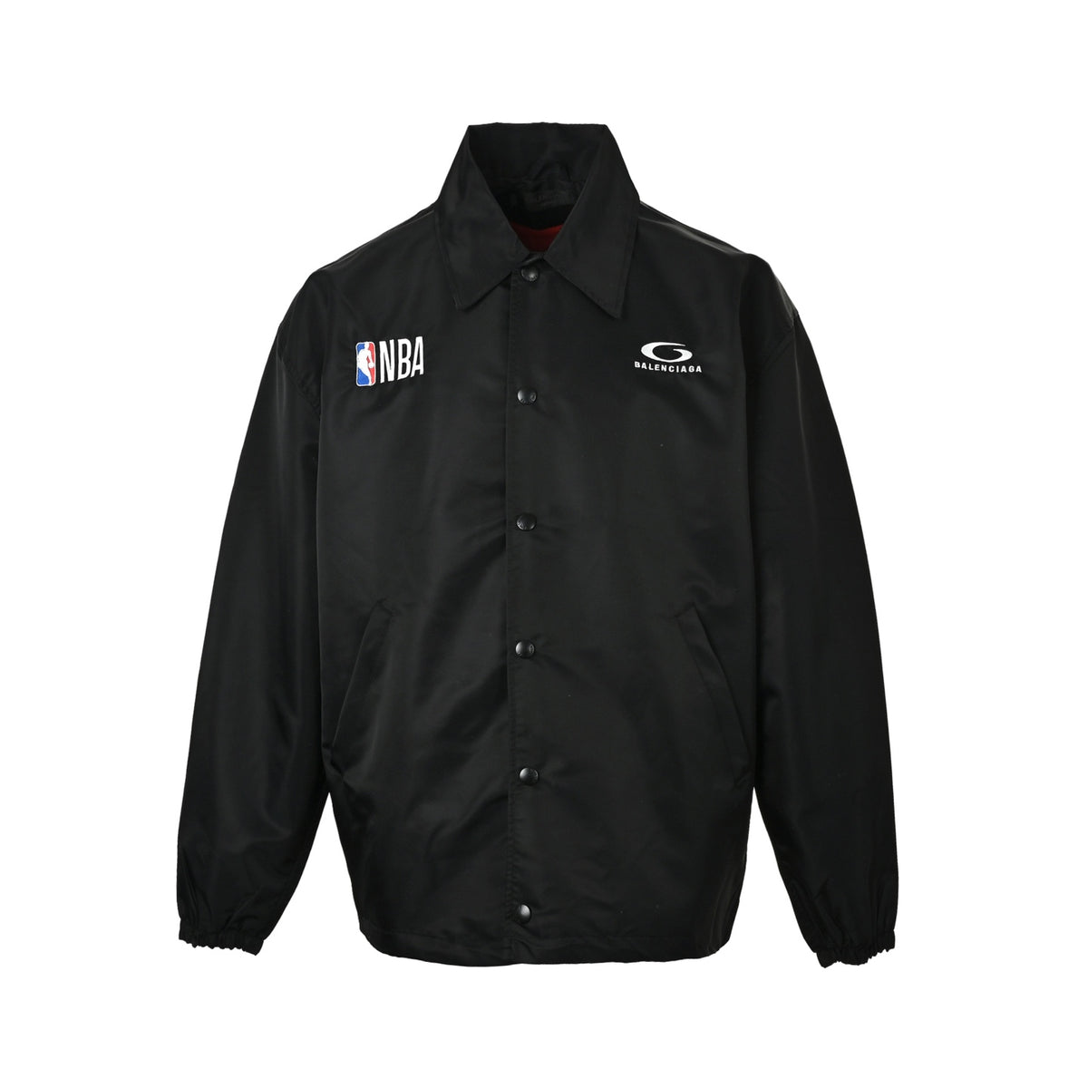 Balenciaga NBA joint nylon waterproof lapel coach jacket