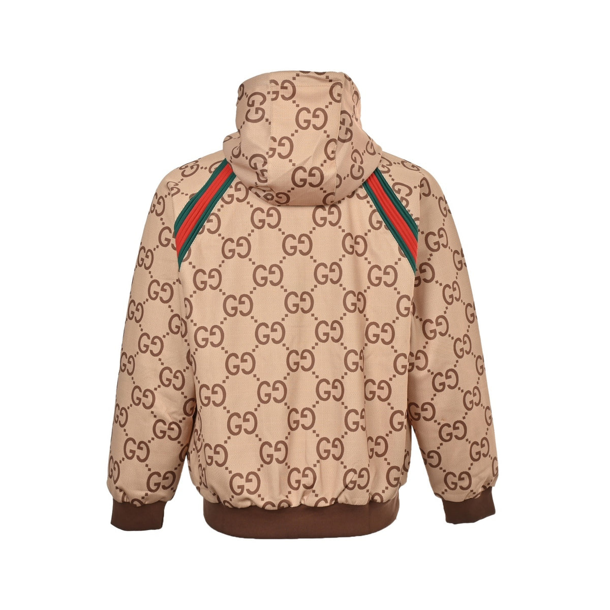 Gucci 25Fw all-over printed GG red and green ribbon suit jacket