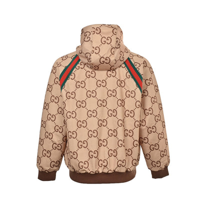 Gucci 25Fw all-over printed GG red and green ribbon suit jacket