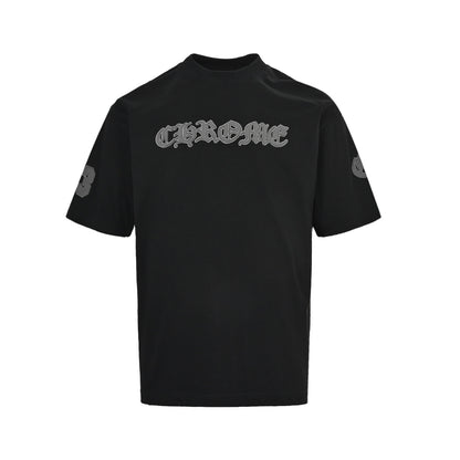 Chrome Hearts/Chrome Heart 26ss Sanskrit letter patch embroidered short sleeves
