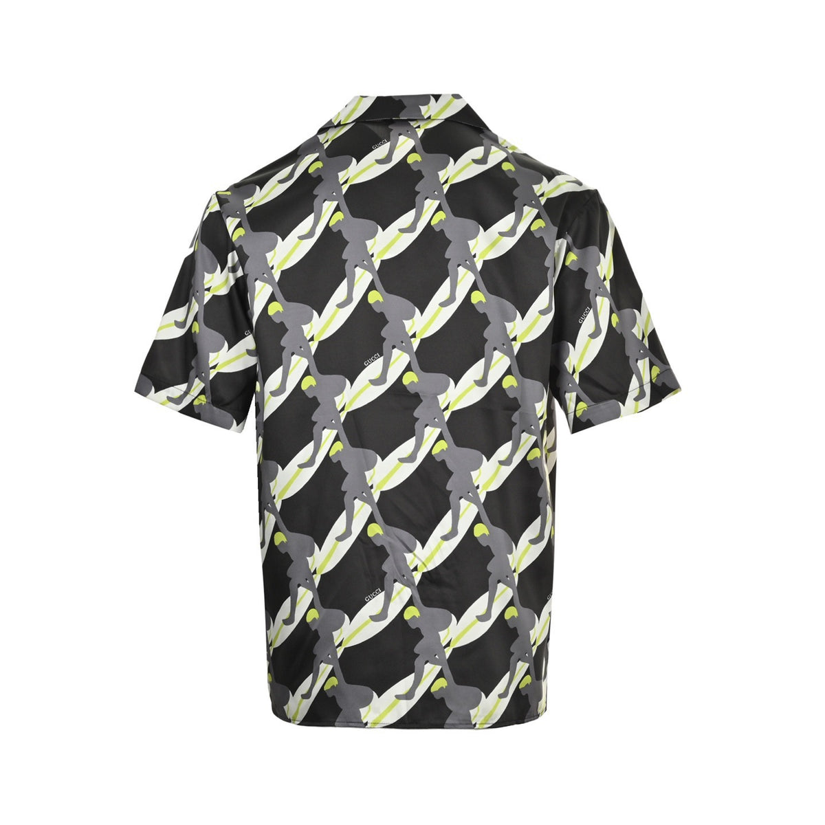 Gucci 25ss surf mulberry silk suit short-sleeved shirt