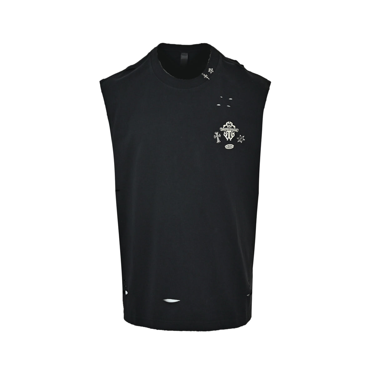 Chrome Hearts/Chrome Heart Iron Label Hole Sleeveless Vest