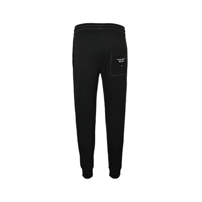 Prada contrasting back pocket flocked triangle trousers