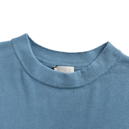Dior 25ss cat embroidered knitted short sleeves