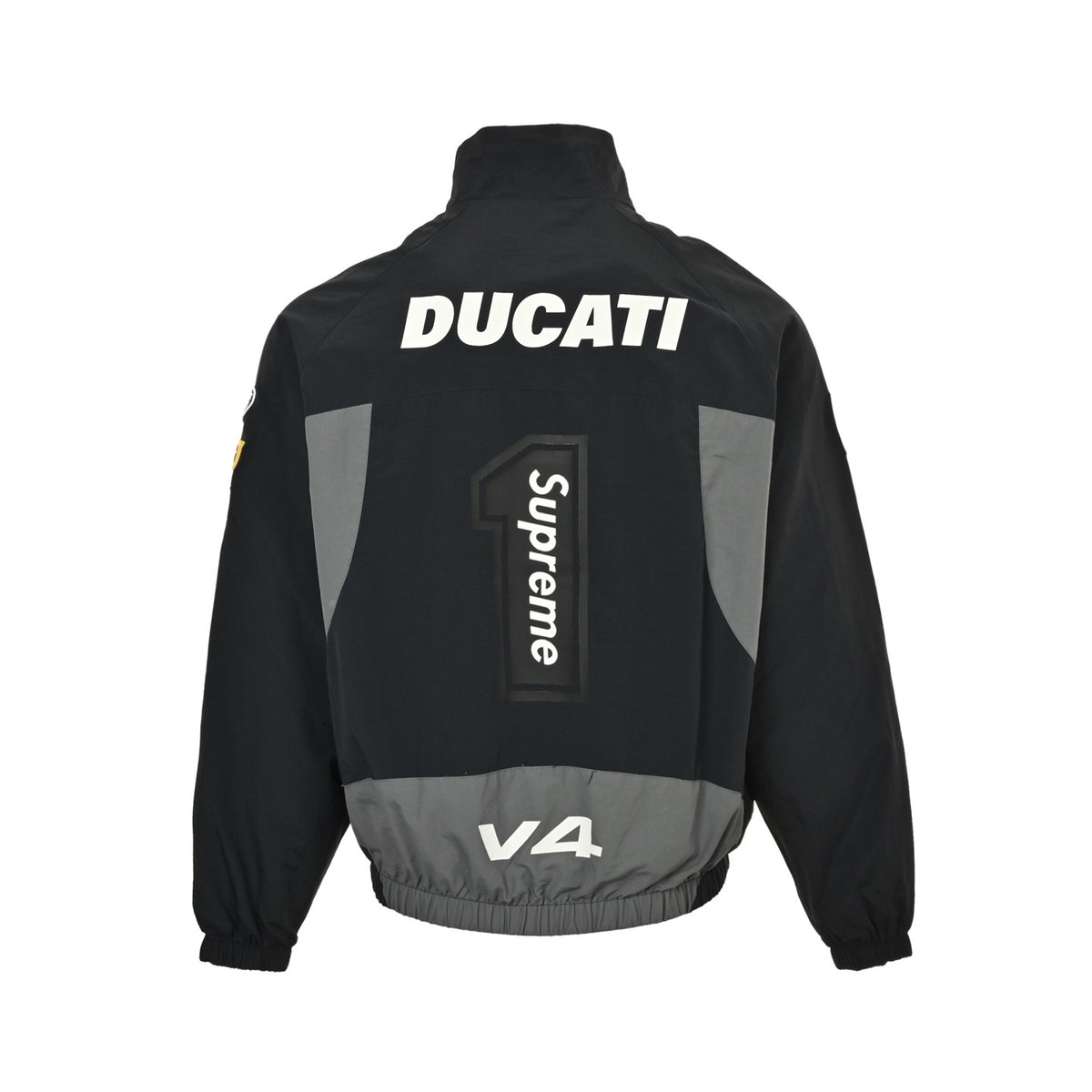 Supreme Ducati co-branded contrasting color motorcycle jacket