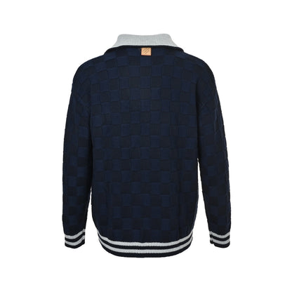 Louis Vuitton small checkerboard sweater cardigan jacket