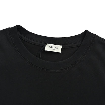 Celine classic Arc de Triomphe embroidered short sleeves